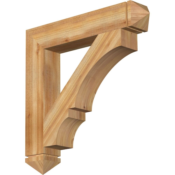 Ekena Millwork Balboa Arts & Crafts Rough Sawn Bracket, Western Red Cedar, 6"W x 36"D x 36"H BKT06X36X36BOA03RWR - main